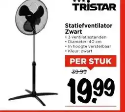 Vomar Voordeelmarkt Statiefventilator Zwart aanbieding