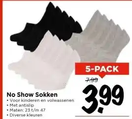 Vomar Voordeelmarkt No Show Sokken aanbieding
