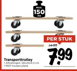 Vomar Voordeelmarkt Transporttrolley aanbieding