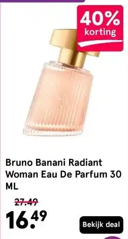 Etos Bruno Banani Radiant Woman Eau De Parfum 30 ML aanbieding