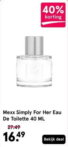Etos Mexx Simply For Her Eau De Toilette 40 ML aanbieding