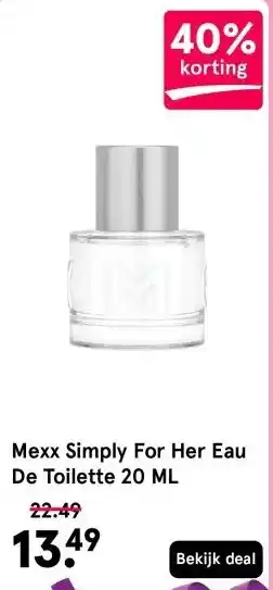 Etos Mexx Simply For Her Eau De Toilette 20 ML aanbieding
