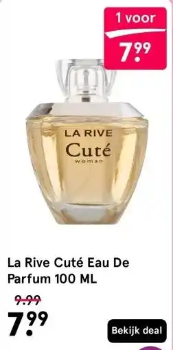 Etos La Rive Cuté Eau De Parfum 100 ML aanbieding