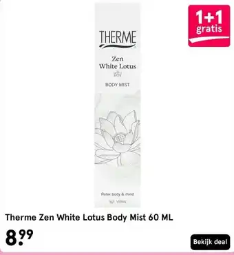 Etos Therme Zen White Lotus Body Mist 60 ML aanbieding