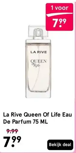 Etos La Rive Queen Of Life Eau De Parfum 75 ML aanbieding