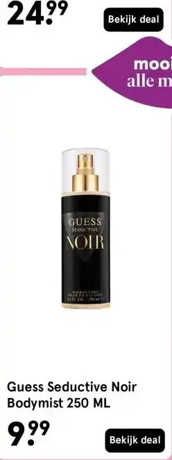 Etos Guess Seductive Noir Bodymist 250 ML aanbieding