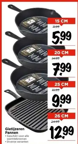 Vomar Voordeelmarkt Gietijzeren Pannen aanbieding