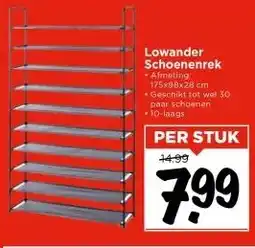 Vomar Voordeelmarkt Lowander Schoenenrek aanbieding