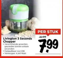 Vomar Voordeelmarkt Livington 3 Seconds Chopper aanbieding