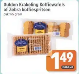 Dagwinkel Gulden Krakeling Koffiewafels of Zebra koffiespritsen aanbieding