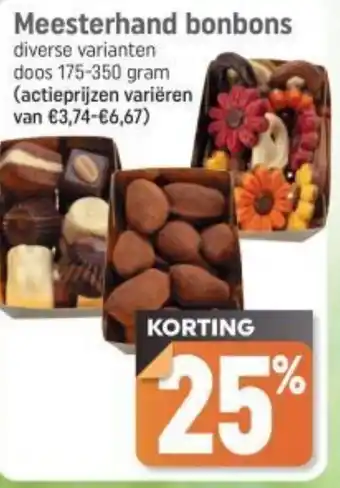 Dagwinkel Meesterhand bonbons aanbieding