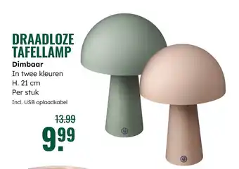 GroenRijk Draadloze tafellamp aanbieding