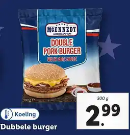 Lidl Dubbele burger aanbieding
