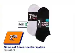 Action Dames of heren sneakersokken aanbieding