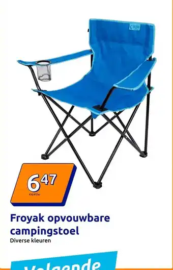Action Froyak opvouwbare campingstoel aanbieding