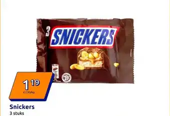 Action Snickers aanbieding