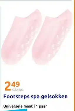 Action Footsteps spa gelsokken aanbieding