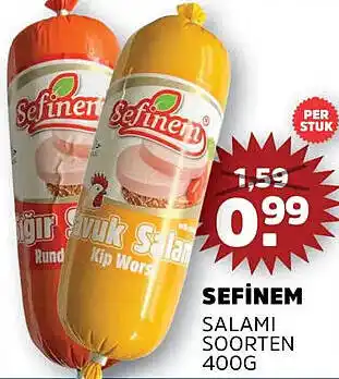 Sahan Supermarkten Sefinen Salami soorten aanbieding