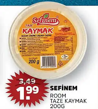 Sahan Supermarkten Sefinem Room t\taze kaymak aanbieding