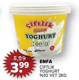 Sahan Supermarkten Enfa çi̇ftli̇k yoghurt aanbieding