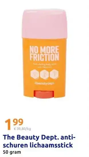 Action The Beauty Dept. anti- schuren lichaamsstick aanbieding