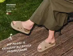 Ziengs Warmbat Slippers aanbieding