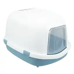 Zooplus Trixie Kattenbak Primo XXL Top met Kap blauw/wit Kat aanbieding