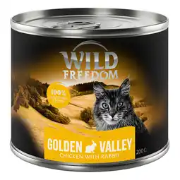 Zooplus 6x200g Wild Freedom Katten Natvoer - Golden Valley - Konijn & Kip aanbieding