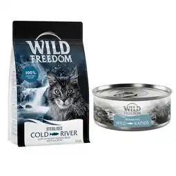 Zooplus 6,5 kg Wild Freedom - Gesteriliseerd: Cold River - Zalm + 6 x 70 g zalm aanbieding