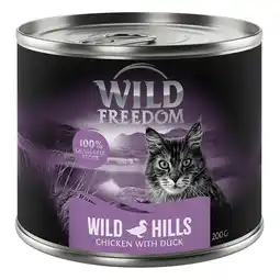 Zooplus 6x200g Wild Freedom Katten Natvoer - Wild Hills - Eend & Kip aanbieding