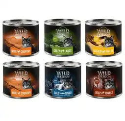 Zooplus 6x200g Wild Freedom Katten Natvoer - Mixpakket 1: Kip, Koolvis, Lam, Konijn, Wild aanbieding