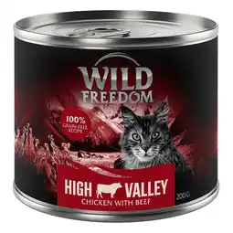 Zooplus 6x200g Wild Freedom Katten Natvoer - High Valley - Rund & Kip aanbieding