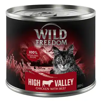 Zooplus 6x200g Wild Freedom Katten Natvoer - High Valley - Rund & Kip aanbieding