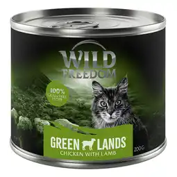 Zooplus 6x200g Wild Freedom Katten Natvoer - Green Lands - Lam & Kip aanbieding