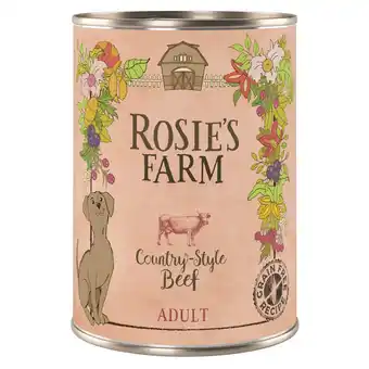 Zooplus Voordeelpakket Rosie's Farm Adult 24 x 400 g Hondenvoer - Rund aanbieding