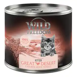 Zooplus 6x200g Wild Freedom Katten Natvoer - Kitten Wild Desert - Kalkoen & Kip aanbieding