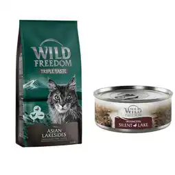 Zooplus 6,5 kg Wild Freedom - Asian Lakesides - Eend, kip & zeevis + 6 x 70 g kip aanbieding