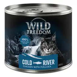 Zooplus 6x200g Wild Freedom Katten Natvoer - Cold River - Koolvis & Kip aanbieding