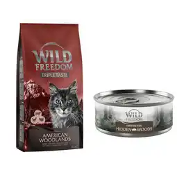 Zooplus 6,5 kg Wild Freedom - American Woodlands - Rundvlees, kip & kalkoen + 6 x 70 g wild zwijn aanbieding