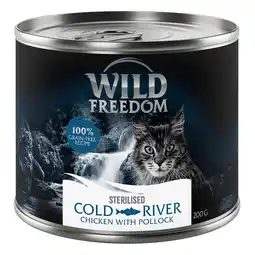 Zooplus 6x200g Wild Freedom Katten Natvoer - Sterilised Cold River - Koolvis & Kip aanbieding