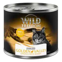 Zooplus 6x200g Wild Freedom Katten Natvoer - Sterilised Golden Valley - Konijn & Kip aanbieding
