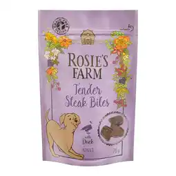 Zooplus Rosie’s Farm hondensnacks - Tender Steak Bites Eend (210g) aanbieding
