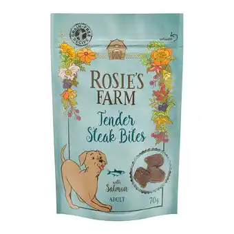Zooplus Rosie’s Farm hondensnacks - Tender Steak Bites Zalm (210g) aanbieding