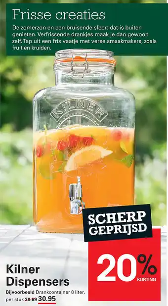 Sligro Kilner Dispensers aanbieding