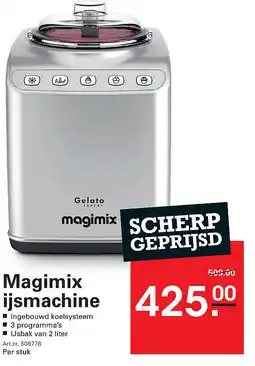 Sligro Magimix ijsmachine aanbieding