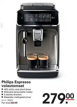 Sligro Philips Espresso volautomaat aanbieding