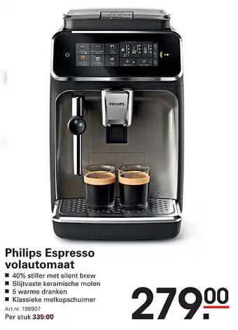Sligro Philips Espresso volautomaat aanbieding