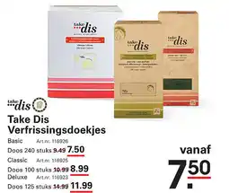 Sligro Take Dis Verfrissingsdoekjes aanbieding