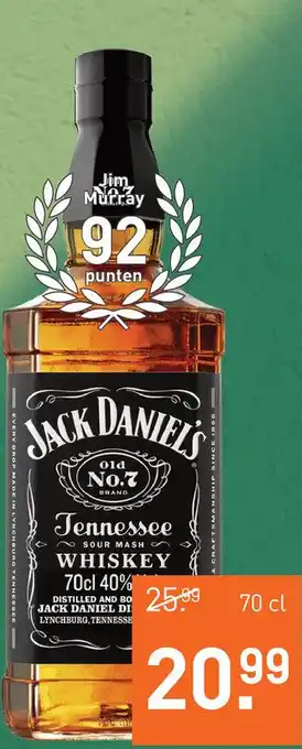 Gall & Gall Jack Daniel's Tennessee 70CL Whisky aanbieding