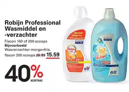Sligro Robijn Professional Wasmiddel en verzachter aanbieding